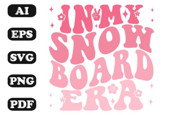 Download In My Snowboard Era Groovy Retro Wavy T- - Groovy retro wavy Collection